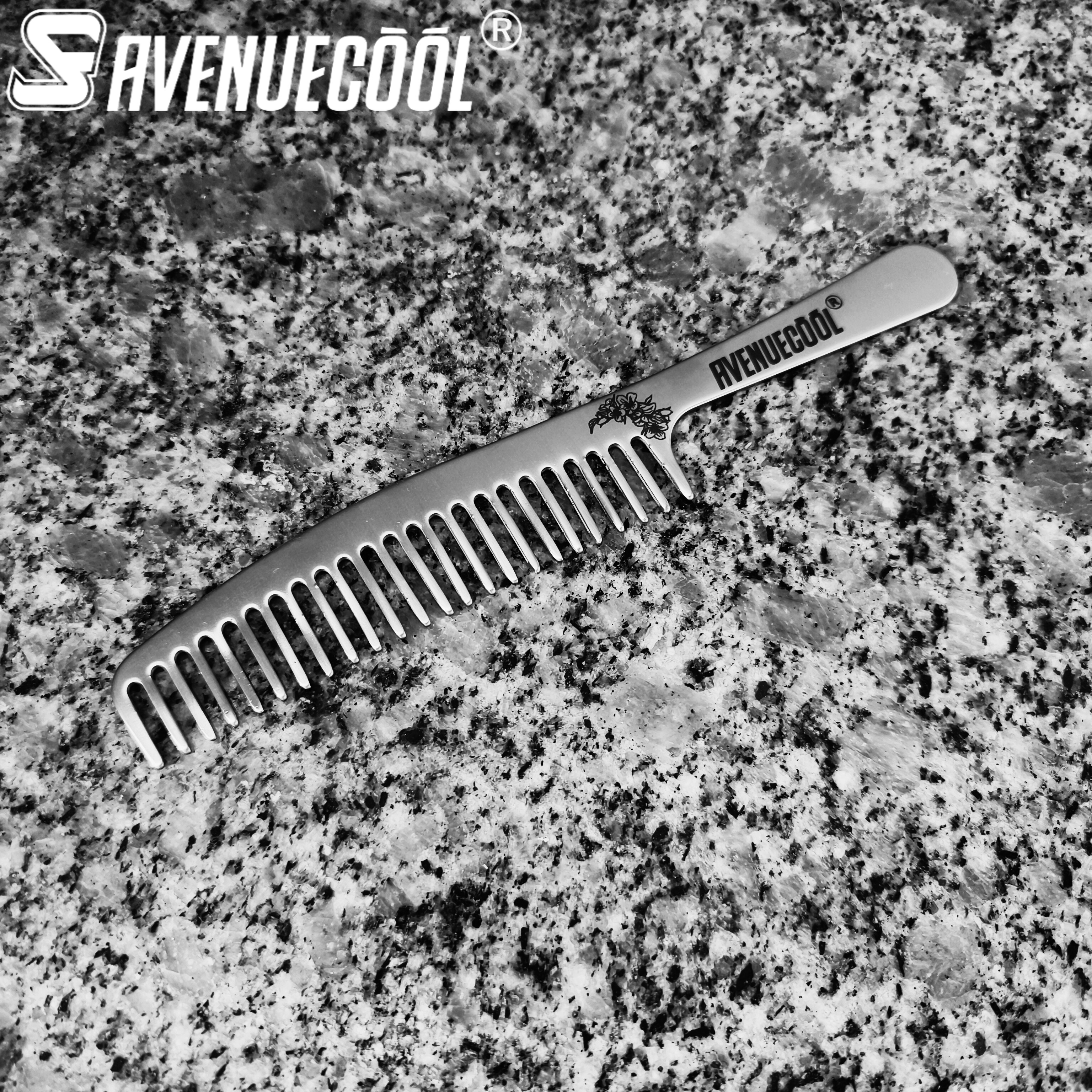 AVENUECOOL防静电理发梳子发型专用不锈美发钢梳按摩大断齿男士女