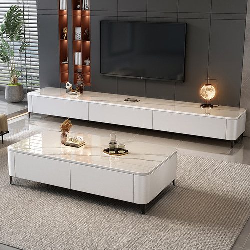 网红茶几客厅家用2026新款小户型轻奢高级现代简约落地电视柜组合