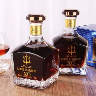 路易玛迪尼洋酒XO礼盒装40度烈酒高档方瓶白兰地700ml整箱KTV用