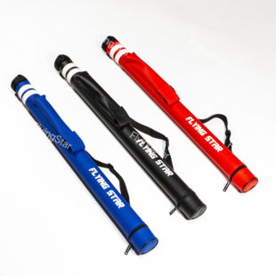 飞星二分之一黑8球杆杆筒魔术贴加长杆杆包便携式pu皮桌球球杆筒