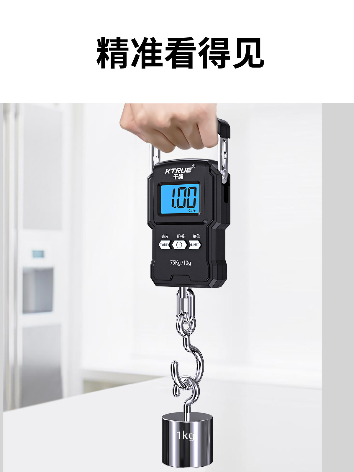 高精度手提电子秤小型快递称便携式家用商用手拎弹簧秤精准称鱼器_虎窝淘