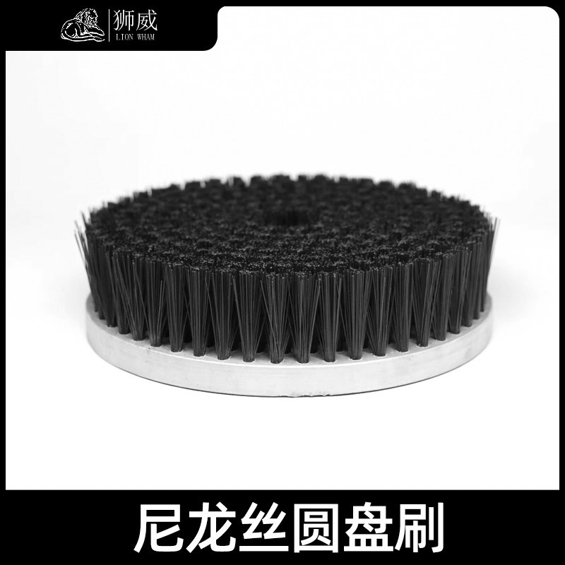 工业尼龙丝圆盘刷带杆磨料丝杜邦丝抛光盘刷除尘打磨毛刷盘剑麻