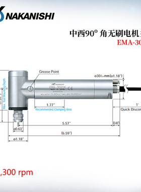 日本NAKANISHI中西EMA-3020K/3020S EMSF-3060K无刷电机主轴