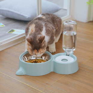 狗盆狗碗猫碗双碗自动饮水食盆狗狗碗猫咪水碗饭盆宠物喂食器