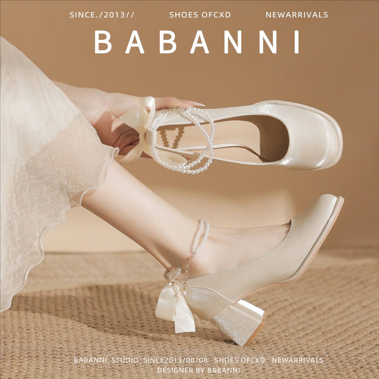 超软~真皮气质法式玛丽珍女鞋白色配旗袍裙子珍珠温柔单鞋小皮鞋