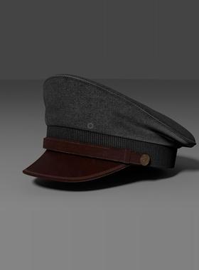 长官首长军队帽子写实真实3D模型含贴图.blender.obj.mtl.fbx