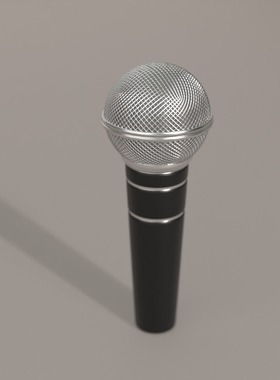 话筒麦克风3d模型素材blender/fbx/obj/stl写实手持