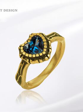 亚特兰蒂斯海洋之心爱心戒指女