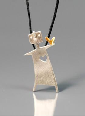 希腊设计师Mxrto纯银爱心项链