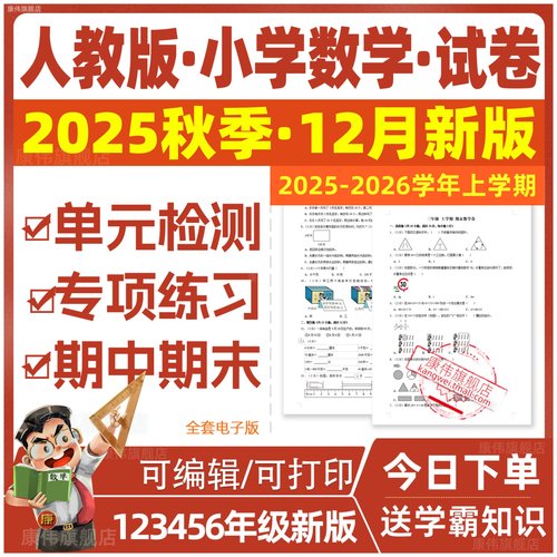 人教版小学数学试卷电子版