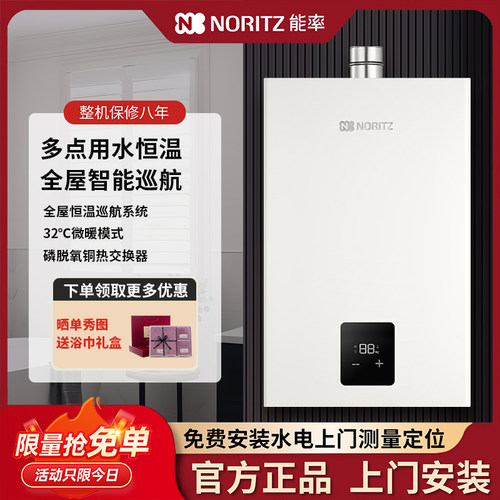能率智能恒温小云朵强排式天然气