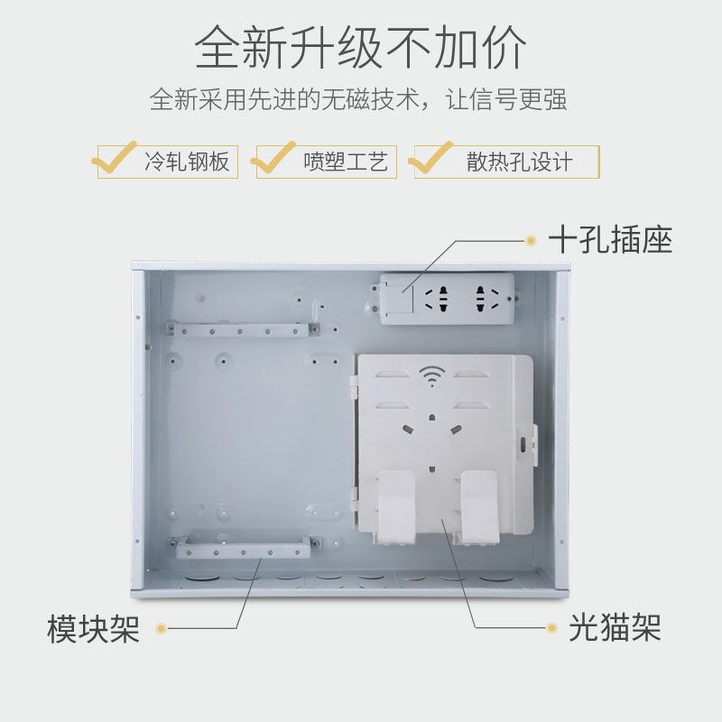 定制弱电箱多媒体集线箱暗装光纤入户信息箱特大号网络布线配电箱