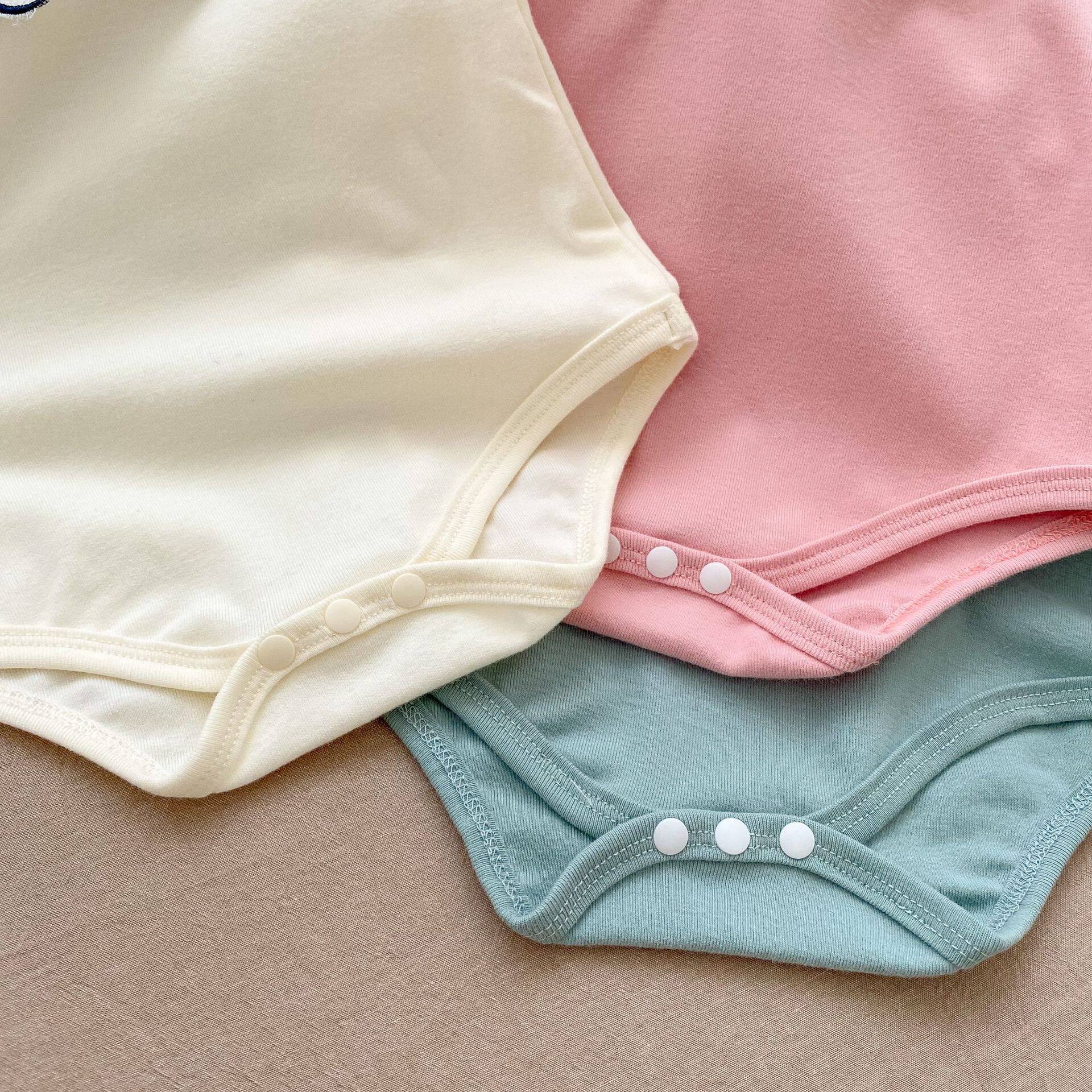 2023 NEW BABY GIRL SPRING AND AUTUMN ONE-PIECE BABY LAPEL CRAWLING SUIT SWEET HA YI NEWBORN BAG FART SUIT