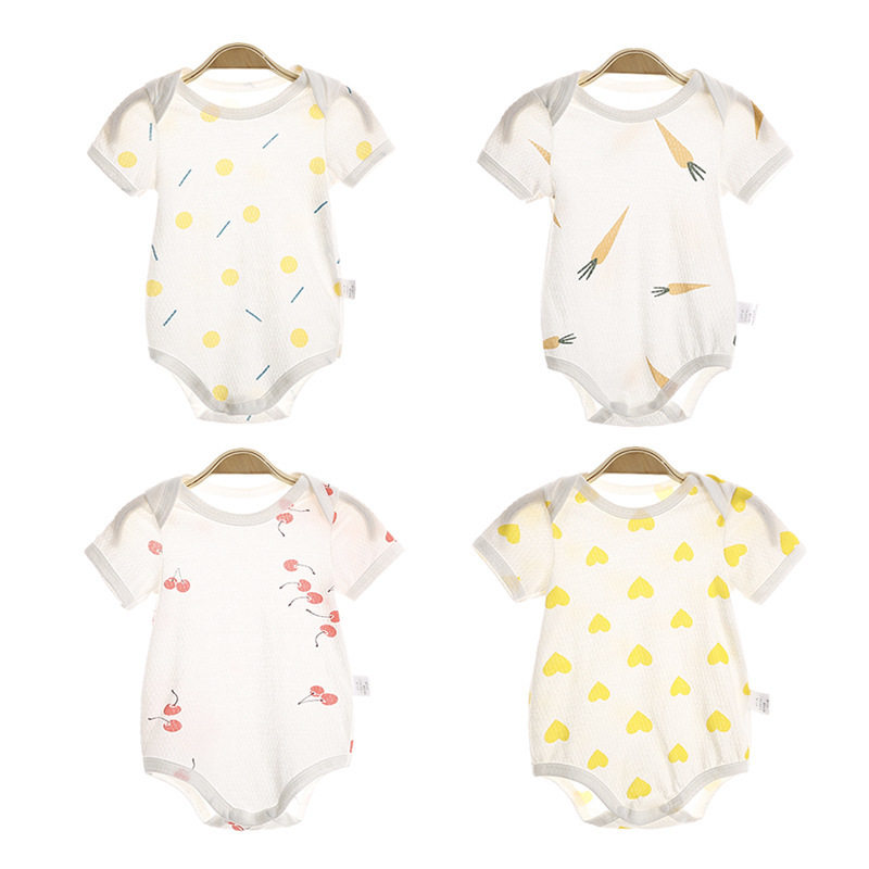 BABY BAG FART CLOTHES SUMMER THIN NEWBORN TODDLER CLOTHES SHORT SLEEVE TRIANGLE CLOTHES BABY ONE-PIECE CLOTHES OUT OF THE TIDE