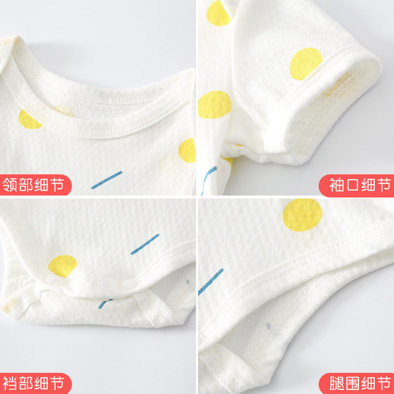 BABY BAG FART CLOTHES SUMMER THIN NEWBORN TODDLER CLOTHES SHORT SLEEVE TRIANGLE CLOTHES BABY ONE-PIECE CLOTHES OUT OF THE TIDE