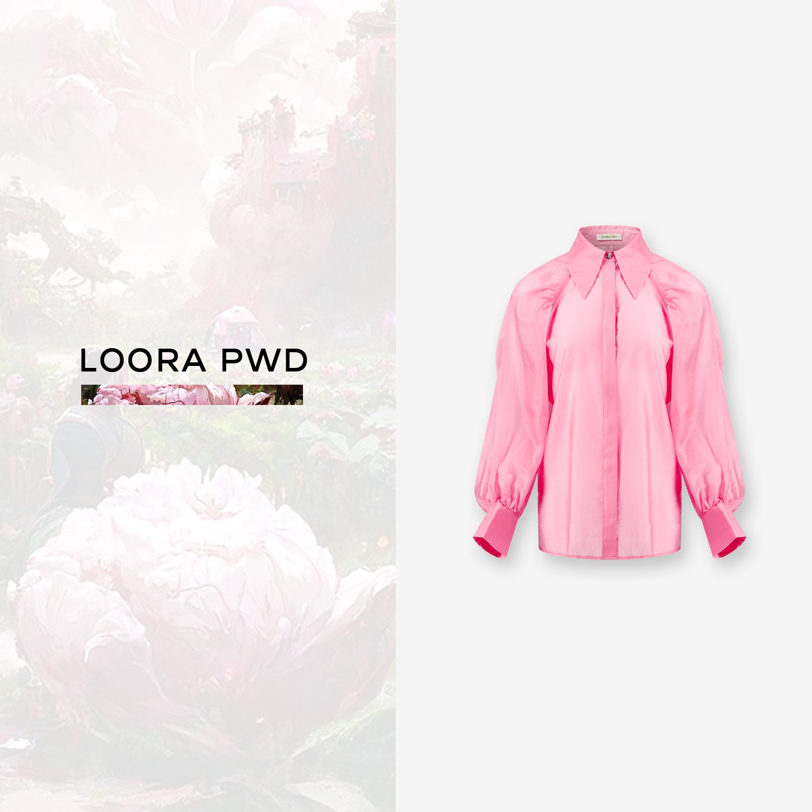 loorapwd/罗拉密码百搭爆款女装(高端天丝)轻奢衬衣23wlbh0123n