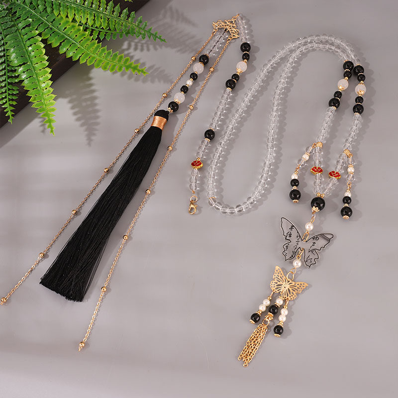 新中式汉服配饰璎珞中式项链流苏复古古风背云马面裙旗袍配饰品,饰品/流行首饰/时尚饰品新,项链,淘宝优惠券,粉丝福利购,淘宝优惠卷