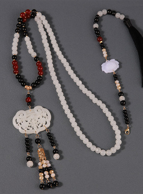 长背云软璎珞项链明制流苏