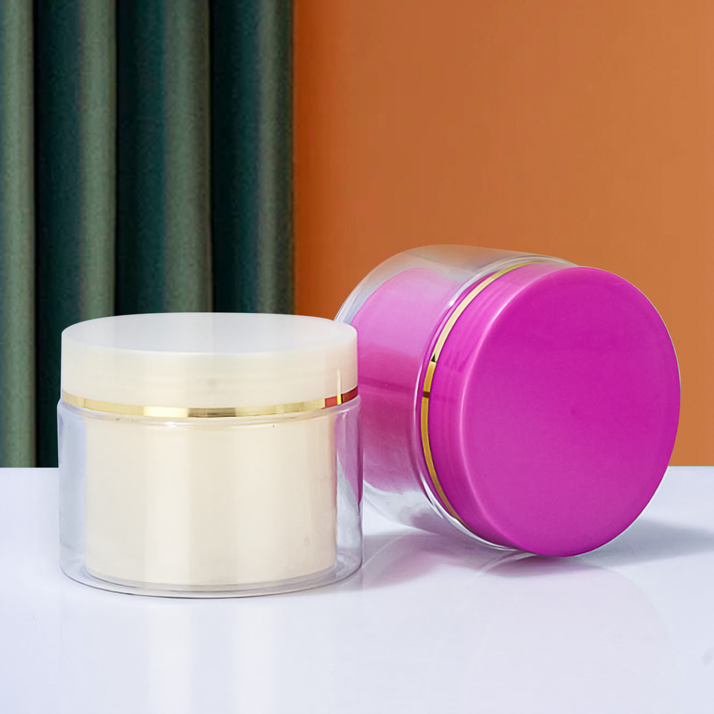 100g双层瓶塑料化妆品包装瓶 分装瓶 膏霜瓶 面膜罐子面膜用空瓶