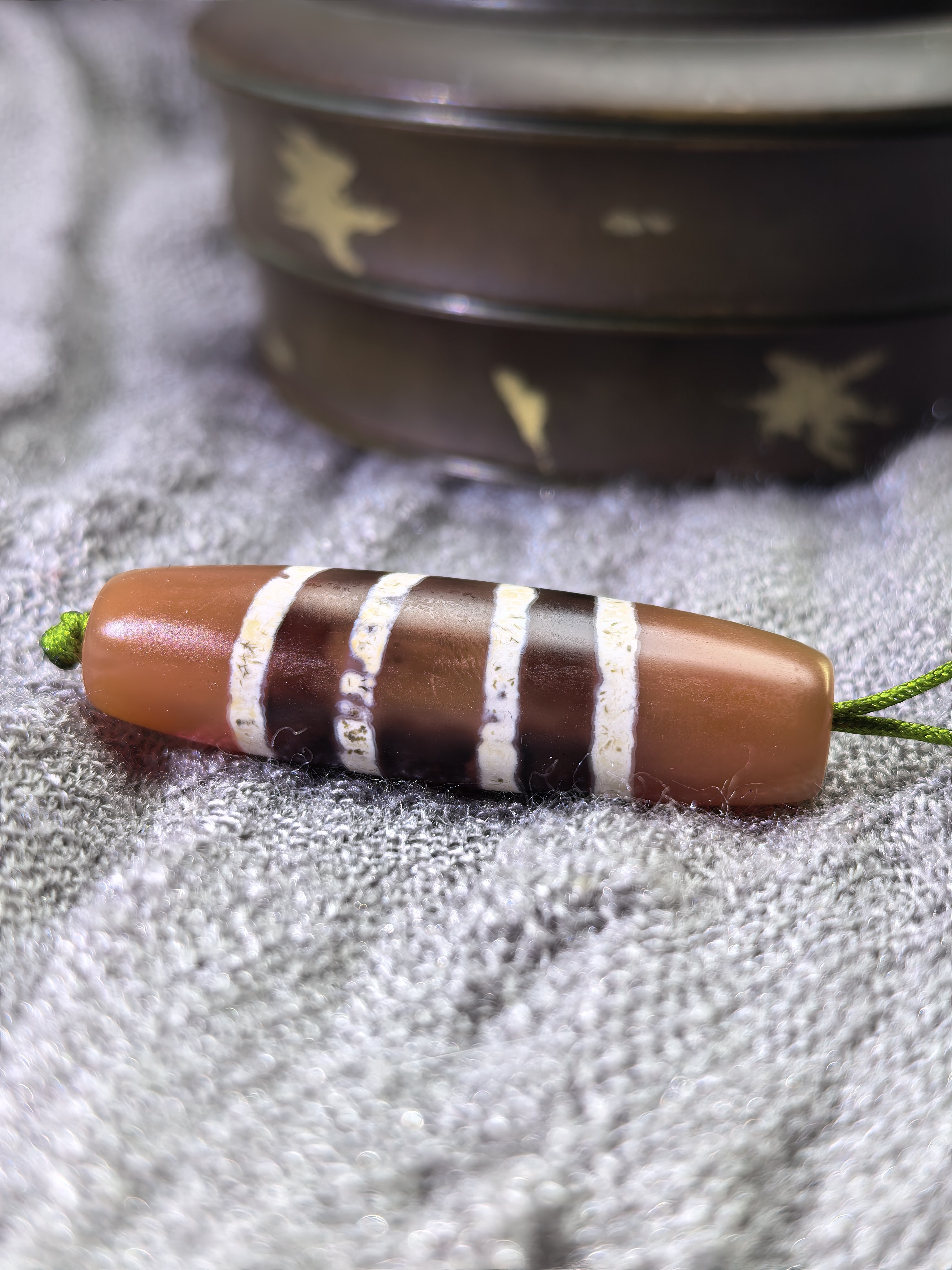 沧桑钙化七线线珠藏藏式项链定制设计42.3mm/12.8mm