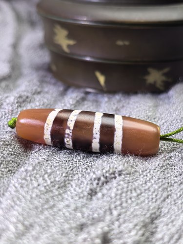 沧桑钙化七线线珠藏藏式项链定制设计42.3mm/12.8mm