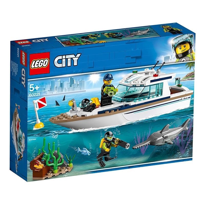 全新正品LEGO乐高城市系列 阳光潜水游艇 60221男孩拼搭积木玩具