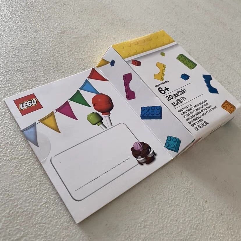 全新正品LEGO乐高50049313岁创意系列生日贺卡带人仔与迷你小蛋糕