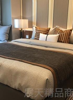 正品mon软慕空间橙色系床品床上用品装四o件套现简约样板房间8件