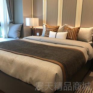 正品 四o件套现简约样板房间8件 mon软慕空间橙色系床品床上用品装