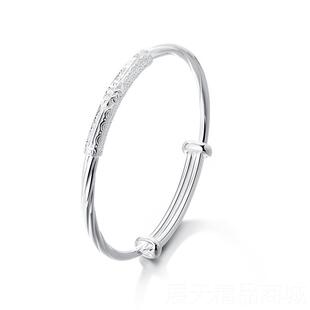 正品clct珂里连理枝手镯女款纯银999足银e镯子实母银亲节礼物用送