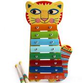 正品 djeo曼波猫婴幼儿童器小木敲琴婴儿八音琴手打c击乐音乐敲琴