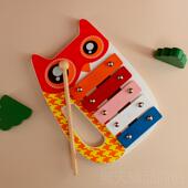 正品 儿童八击手敲早琴宝宝8个月敲打小木琴音5音益智音乐教打乐器