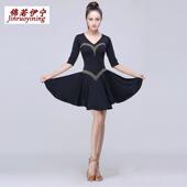 连衣裙业专性感夏季 女成人款 新国标蹈表演出练功 拉丁舞舞服装 正品