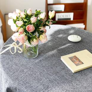 正品蔓越家 法式复古ins桌风布高级感色棉纯麻桌布茶几布北欧圆台