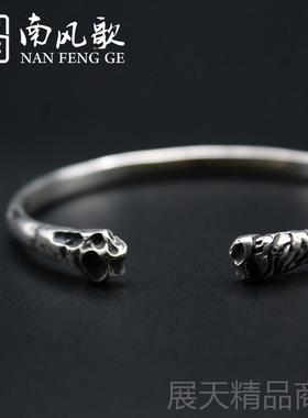 正品南 风歌 原生创设计《肋骨》手镯5 92纯银情侣学 男女