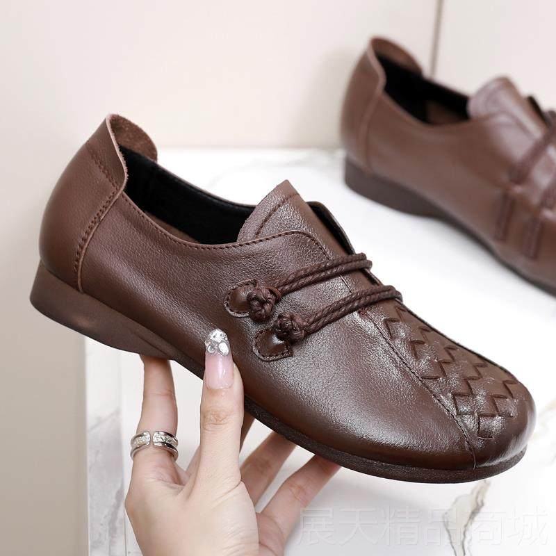 正品真底皮超软妈妈鞋秋春古软单鞋大码平底女鞋复中老年舒适圆头,女鞋,深口单鞋,淘宝优惠券,粉丝福利购,淘宝优惠卷