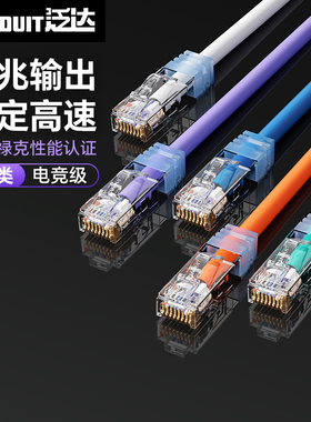 泛达超六类非屏蔽粗网线路由器家用宽带万兆连接线成品加长10米线