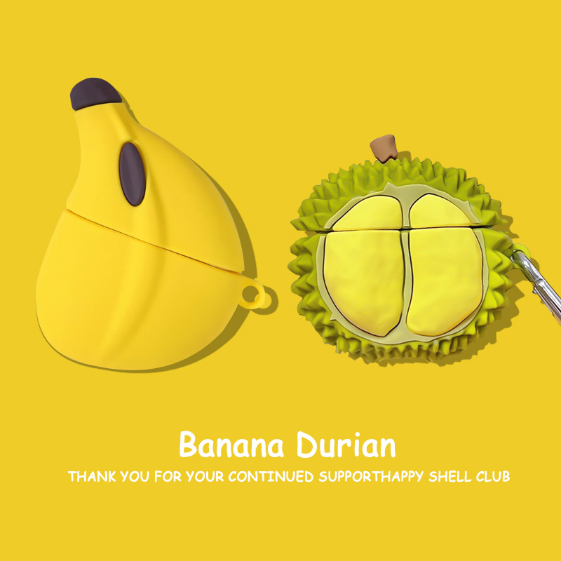 可爱香蕉适用华为freebuds6保护套榴莲freeclip耳夹无线5i耳机壳