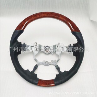GRJ200方向盘总成老改新08-15升级16-21款琥珀桃木红酷路泽URJ200