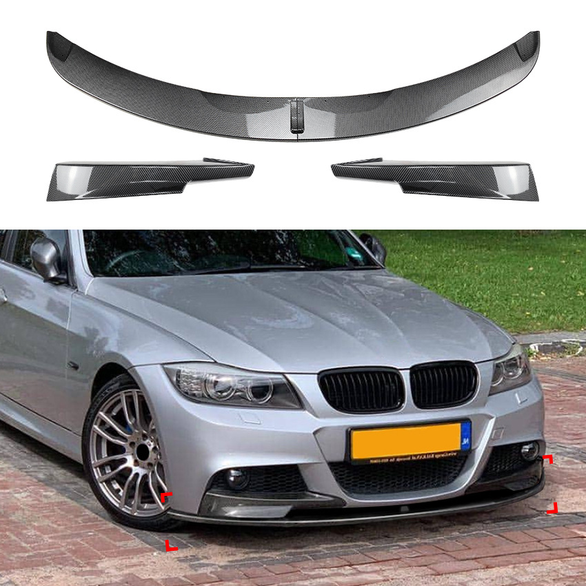 适用宝马3系E90 E91 LCI M Sport 2009-2012 前唇前铲前包角改装