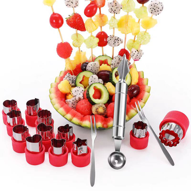 带护手蝴蝶面模具切花器不锈钢蔬菜水果造型压花刀面食卡通切模9