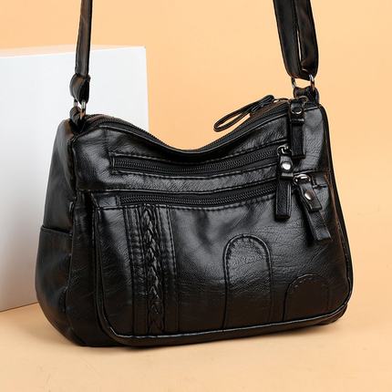 潮牌韩版女包包新款大容量单肩包斜挎包女士背包中年妈妈软皮包