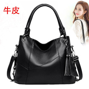 潮牌韩版女包中年妈妈包时尚手提包百搭单肩斜挎包大容量软皮大包