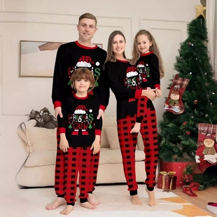 outfit printed 套装 parent set child pajama Christmas home