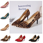 print Large leopard high fashion size heels shoes