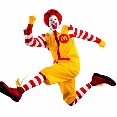 McDonald's Costume Party Cosplay Clown Role Welcome Attire