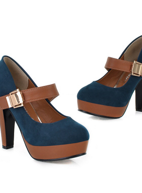 Women big size 41 42 43 high heel shoes 大码女鞋防水台高跟鞋