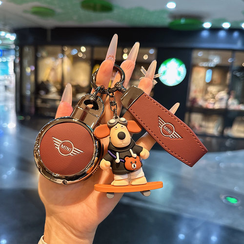 适用宝马mini钥匙套迷你countryman壳cooper包f54f55f56F60扣金属