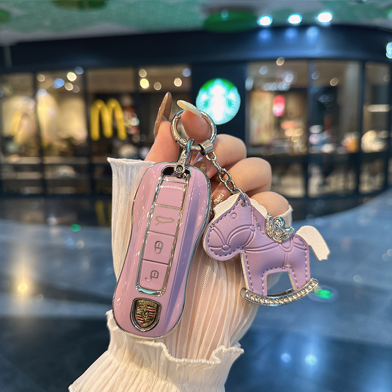 适用保时捷钥匙套新帕拉梅拉911macan钥匙壳718卡宴钥匙包男女壳