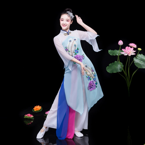Классический костюм, этнический китайский вентилятор, одежда, комплект, новая коллекция